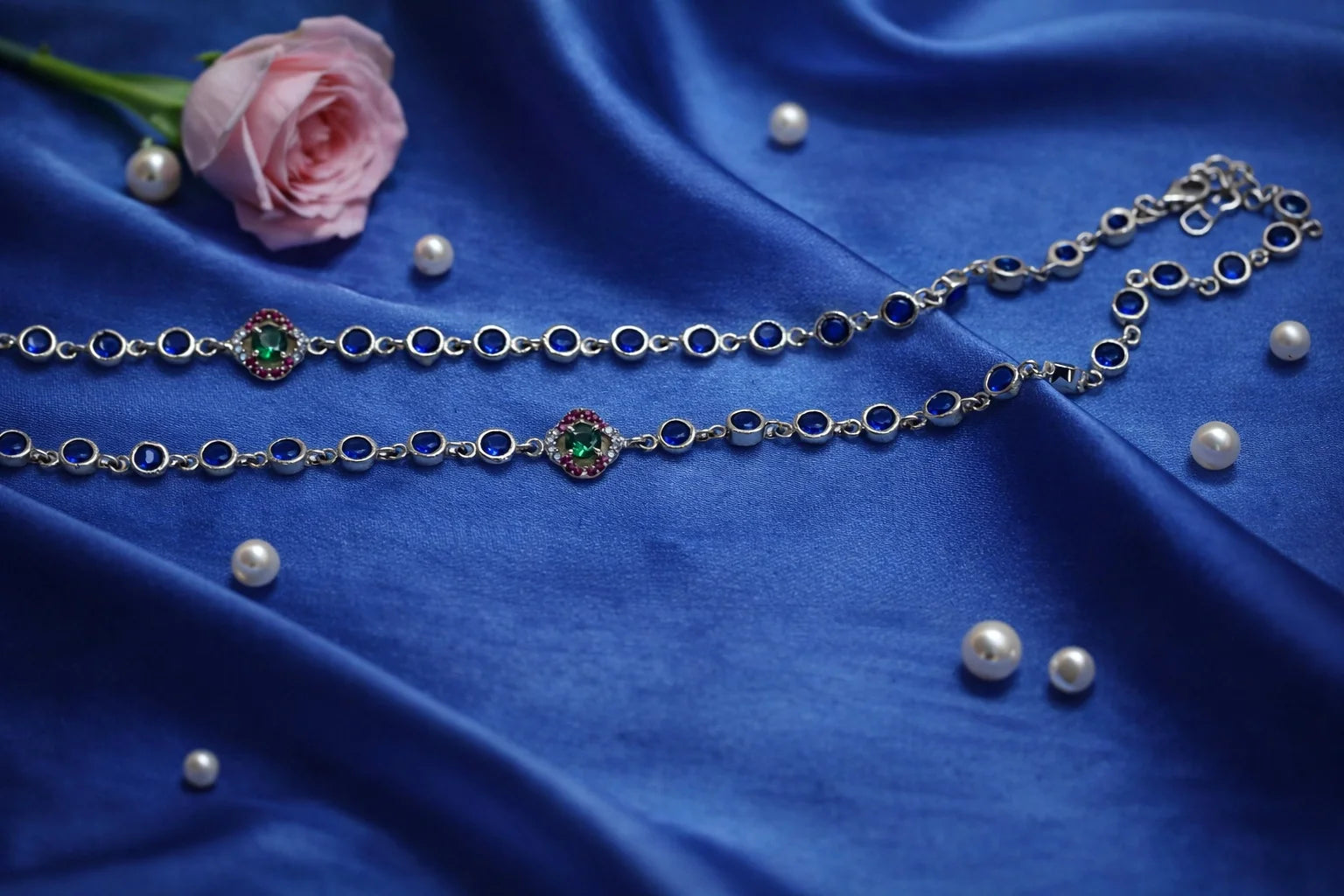 Blue and Green Stone Anklet – Fresh and Colourful Style
