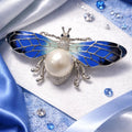 Blue Monarch Pearl Brooch