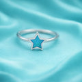 Blue Star Ring | Enamel Design