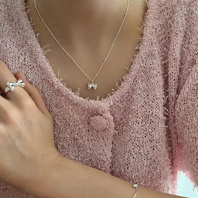 Bow Knot Pendant Necklace