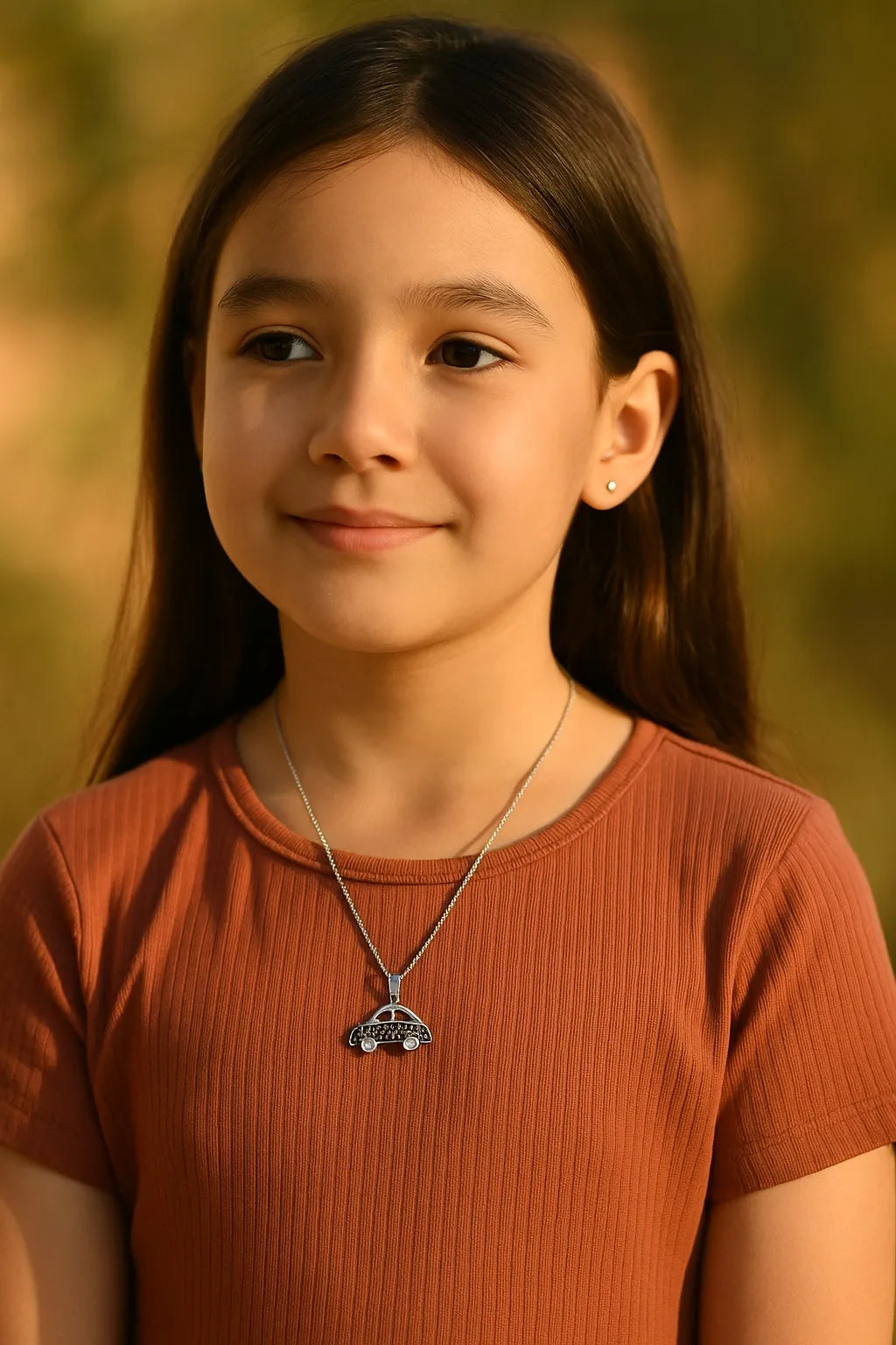 Kids Pendant Necklace | Car, Money Bag, Hamsa & Devil Face Designs