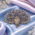 Colored Peacock Brooch