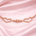 Double Heart Single Anklet