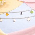 flower & heart design Anklet