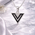 Geometric V-Triangle Pendant