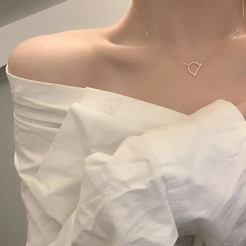 Gold Plated D-Link Necklace