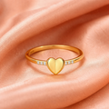 Gold Plated Heart Love Adjustable Band