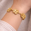 Golden Clover Leaf Bracelet