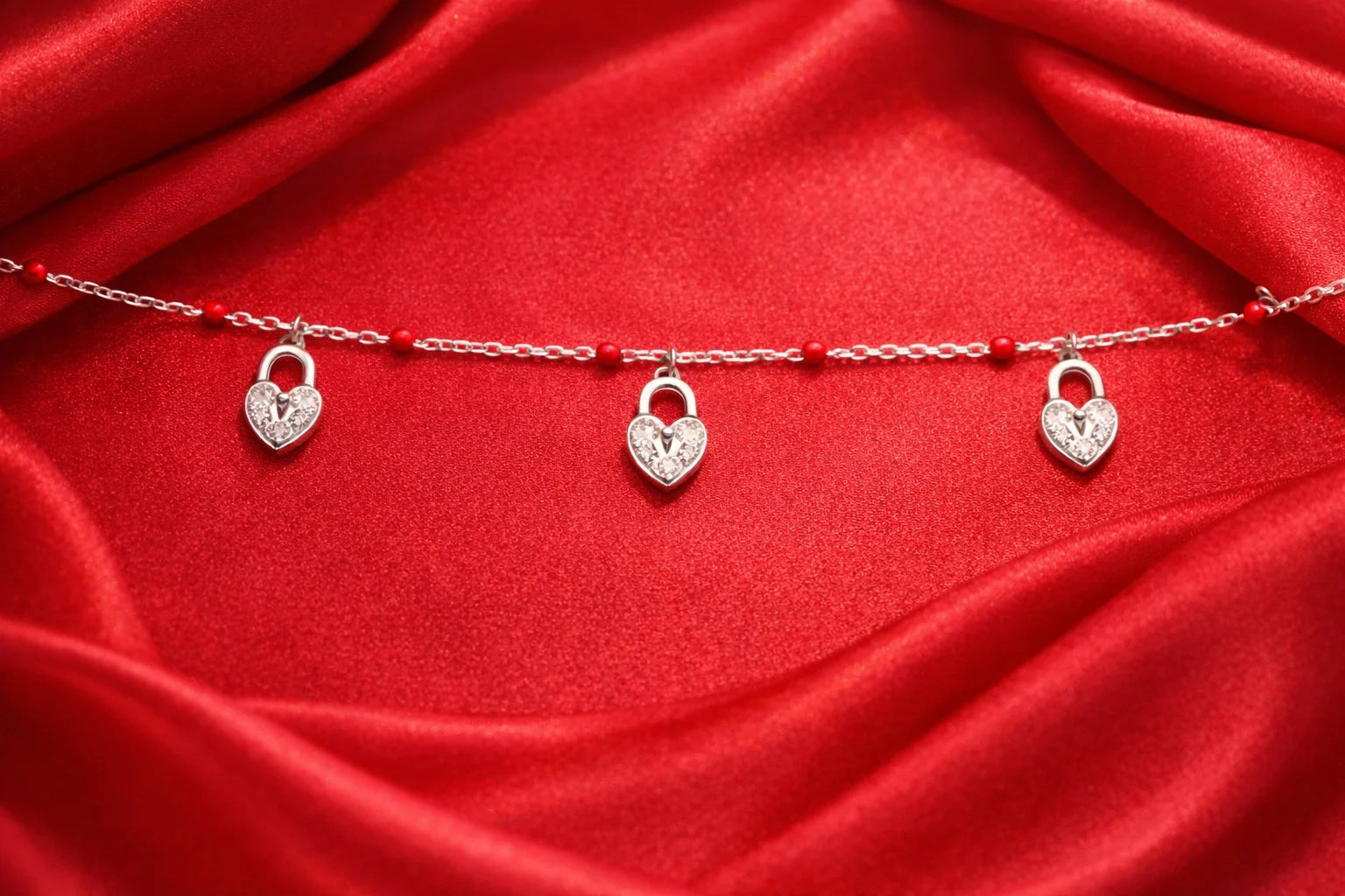 Heart Lock Charm Single Anklet