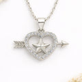 Heart & Star Arrow Pendant