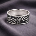Leaf Engraved Band Ring