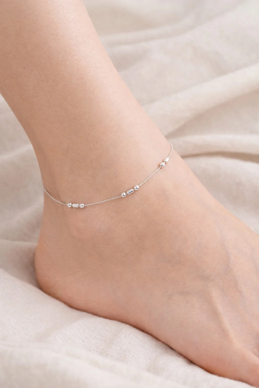 Minimal Beaded Anklet