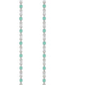 Mint Green and White Zircon Anklet