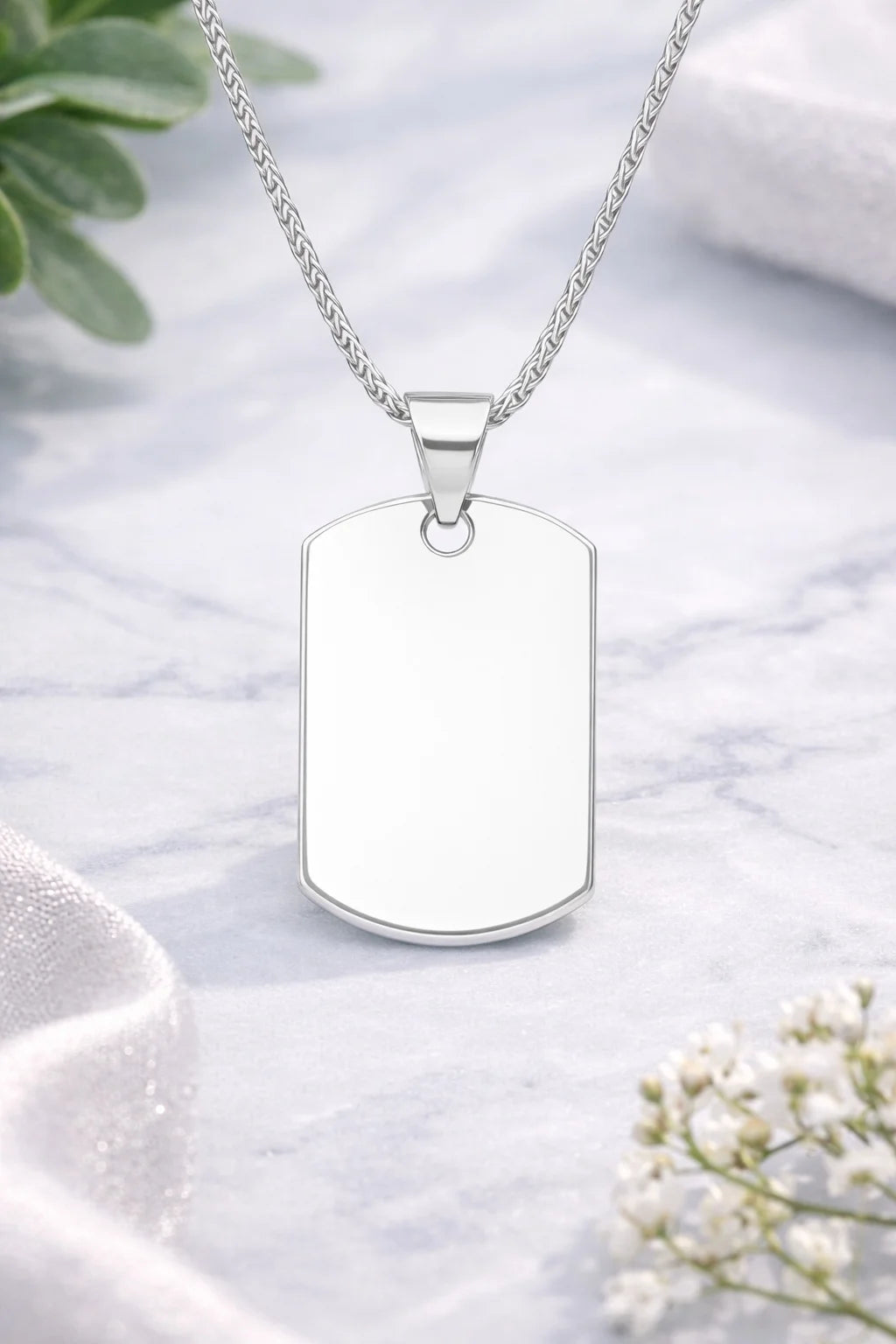 Rectangular Tag Pendant | Engravable
