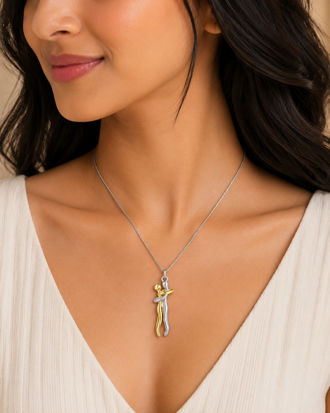 Couple Embrace Pendant