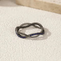 Interwoven Blue Stone Ring