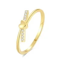 Gold Plated Heart Accent Ring