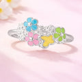 Multicolour Floral Enamel Ring