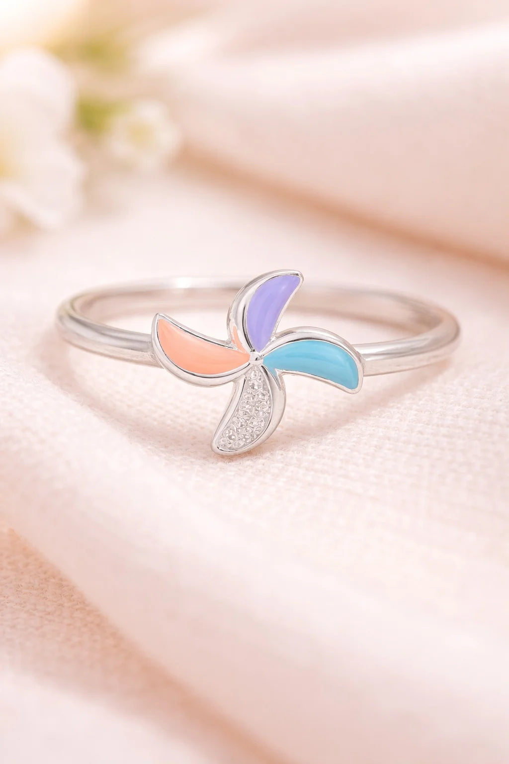 Multicolour Star Enamel Ring