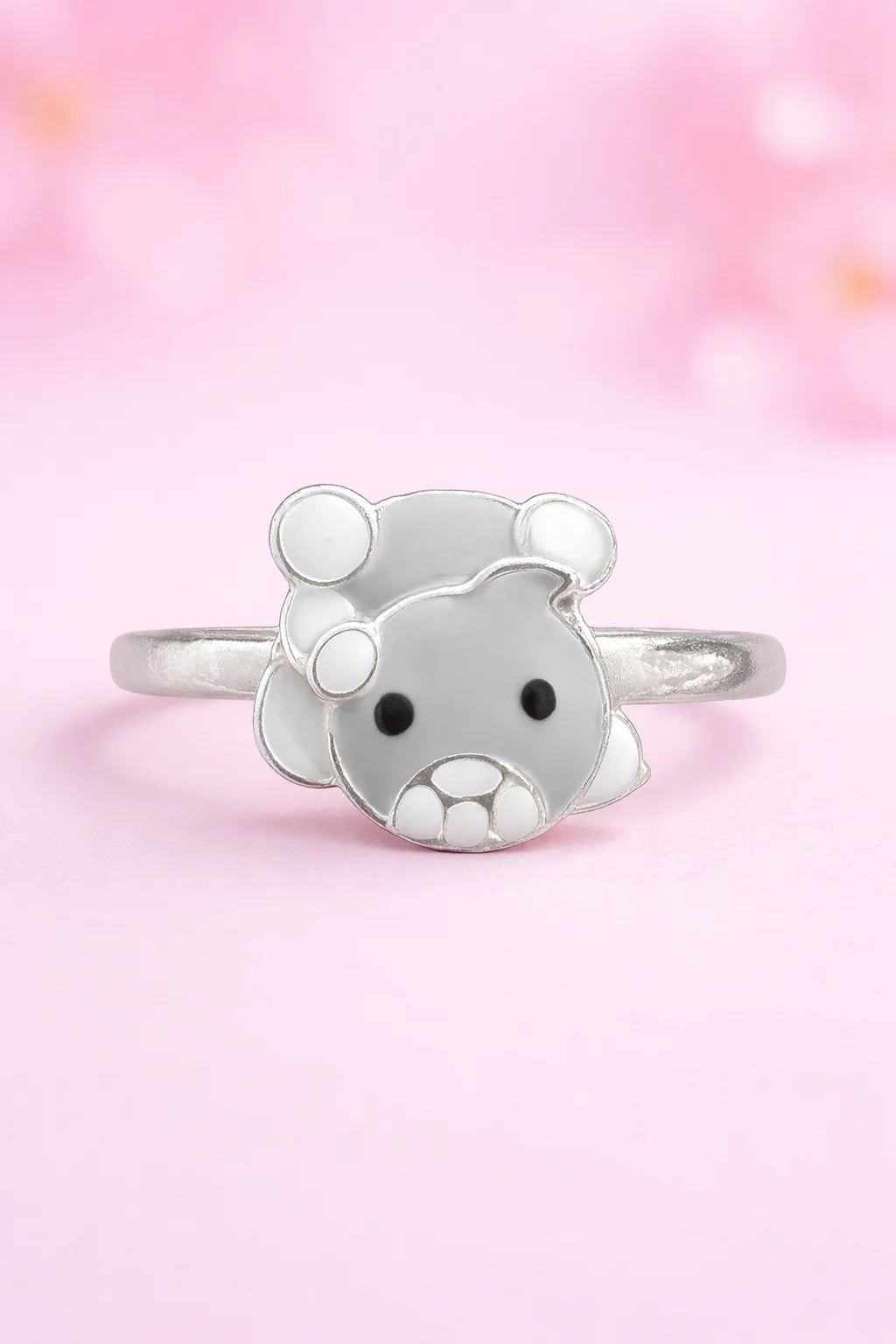 Teddy Bear Enamel Ring