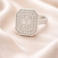 Octagon Baguette Cocktail Ring | Swiss Zirconia, Statement Design