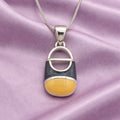 Oval Enamel Pendant
