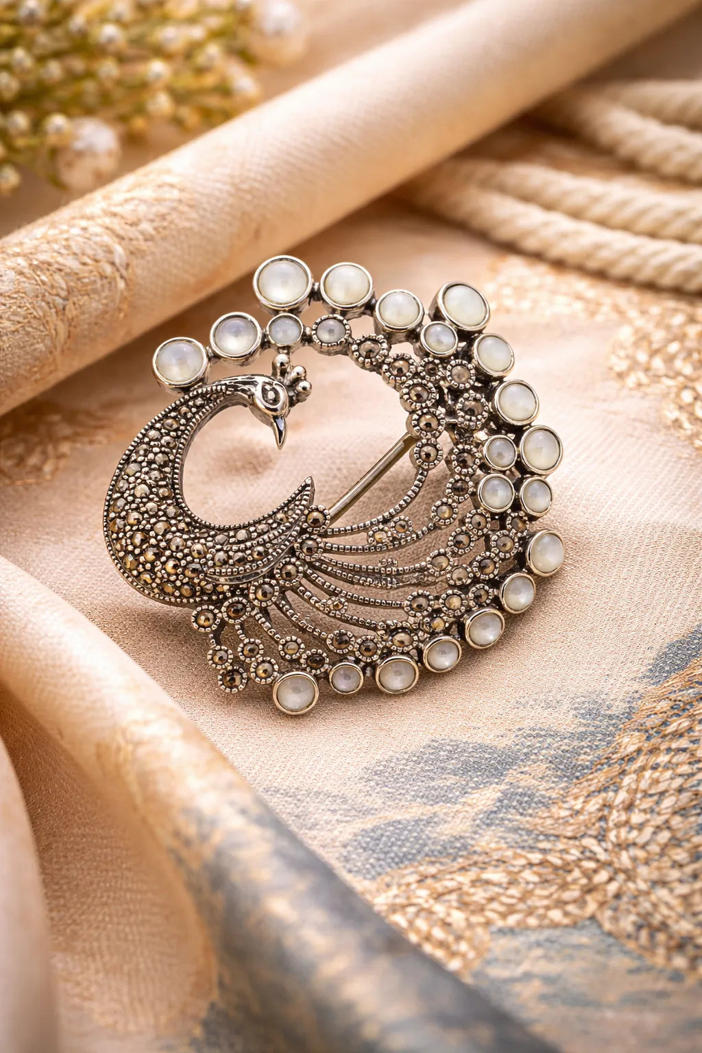 Peacock Brooch