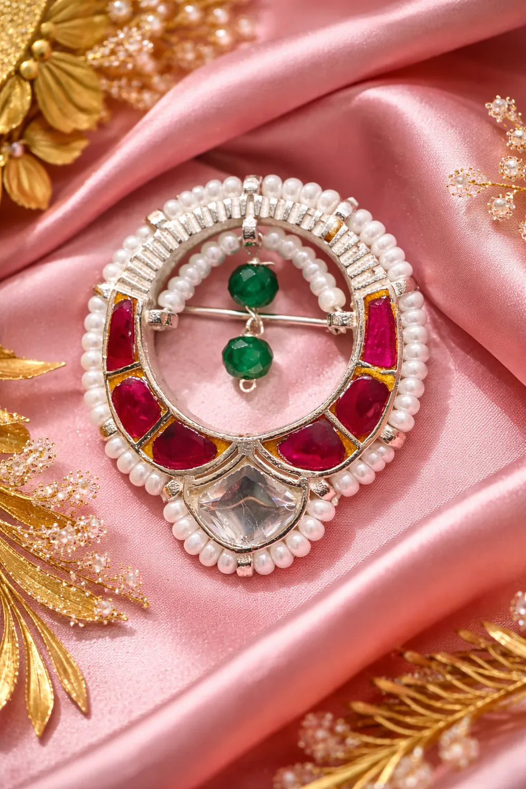 Pearl Circle Brooch