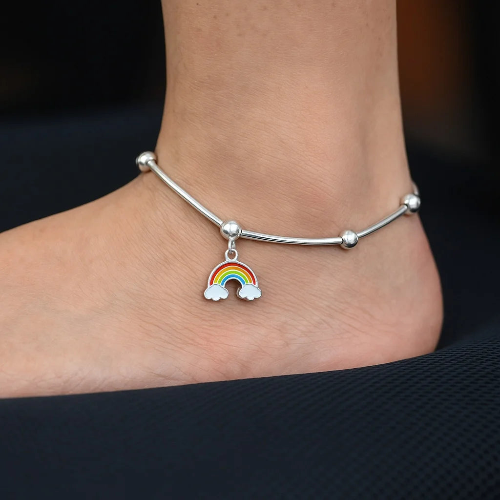 Rainbow Charm Anklet