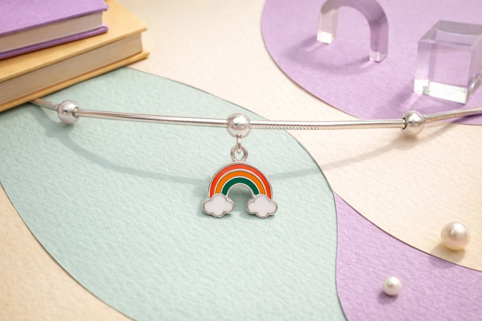 Rainbow Charm Anklet
