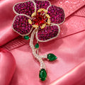 Red Rose Brooch