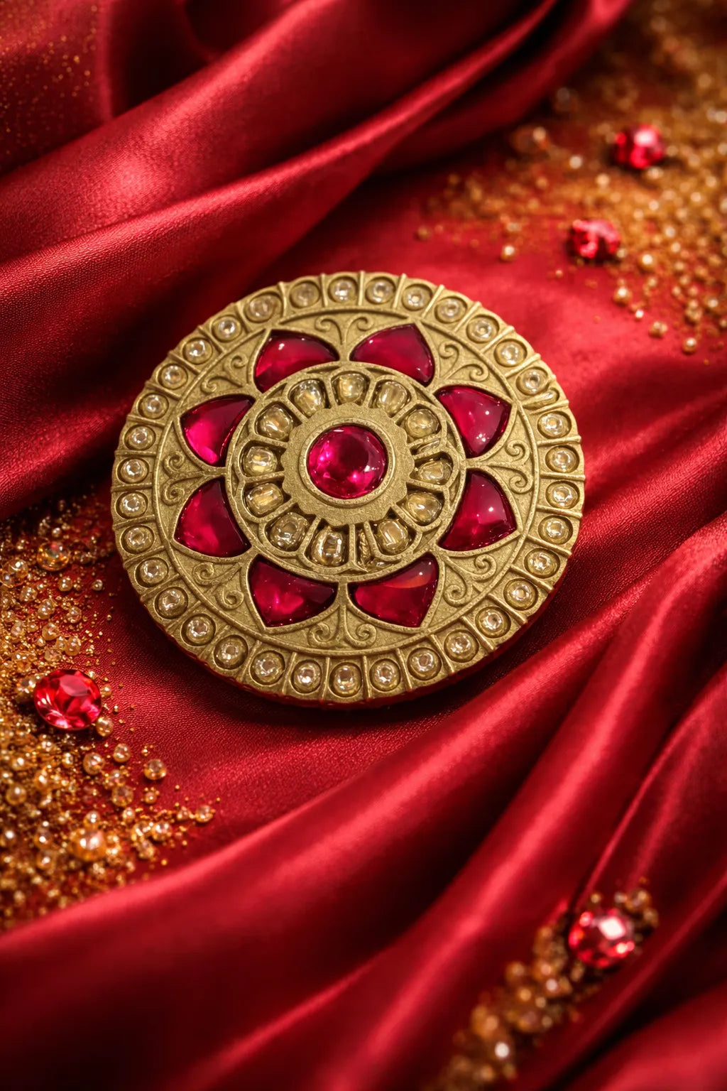 Round Floral Medallion Brooch