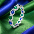 Sapphire & Emerald Eternity Ring