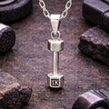 Silver Dumbbell Pendant