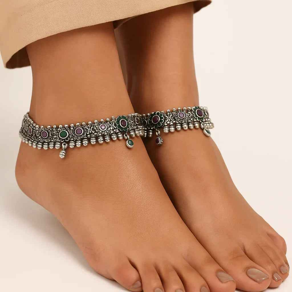 Luxmi Oxidised Anklet
