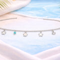 Turquoise Bead & Star Charm Anklet