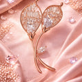 Twin Blossom Pink Brooch