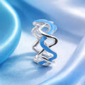 Wave Enamel Ring