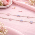 Dual-Tone Floral Anklet