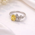 Yellow Cushion-Cut Ring