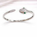 Women's Snake Head Open Bangle Bracelet