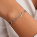 Paperclip Link Chain Bracelet Silver