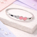Geometric Hexa Enamel & CZ Bracelet