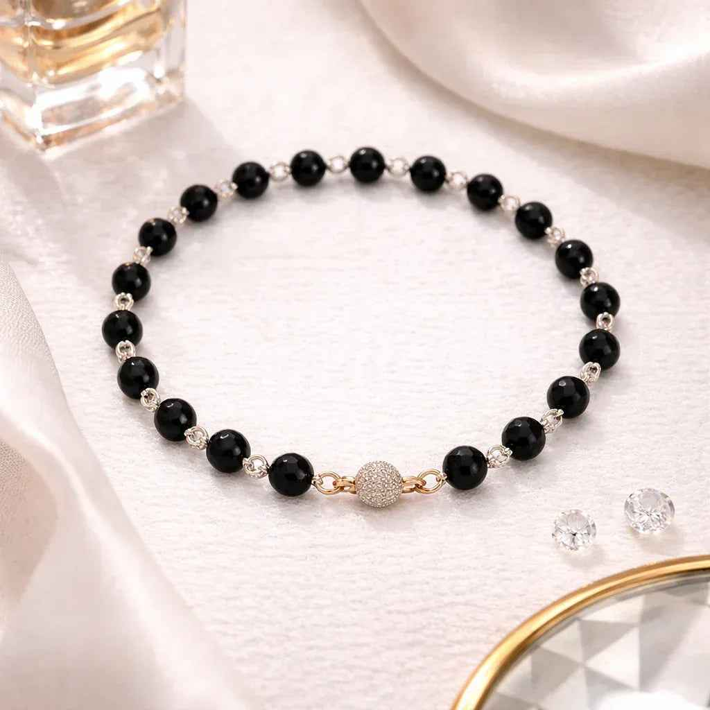 Black Onyx Beaded Bracelet
