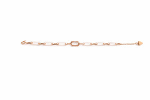 Ceramic Link Bracelet - White - Miora