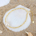 Hand Made Baroque Pearl Bracelet Golden