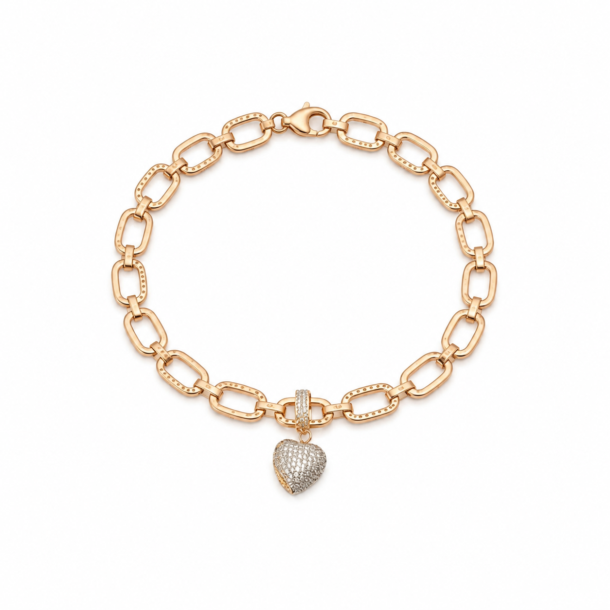 Amour Heart Link Bracelet