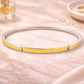 Sterling Silver  18K Gold Plated Sleek Bangle