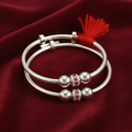 Adjustable Traditional Beaded Kada (Red & Green Variants)