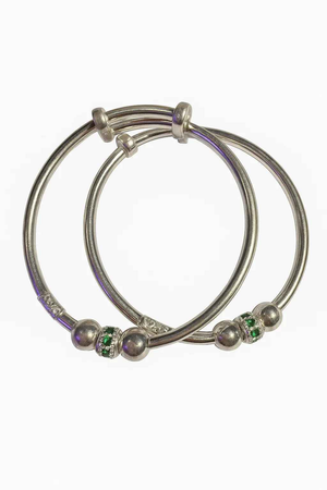 Adjustable Traditional Beaded Kada (Red & Green Variants)